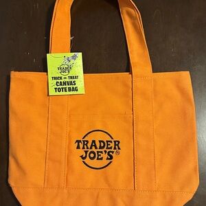 Trader Joe's Orange Mini Tote Bag